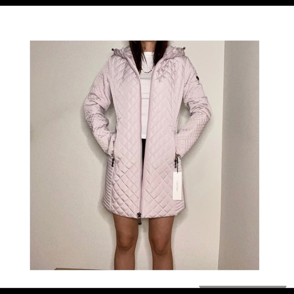 Calvin Klein quilted hooded jacket XS
